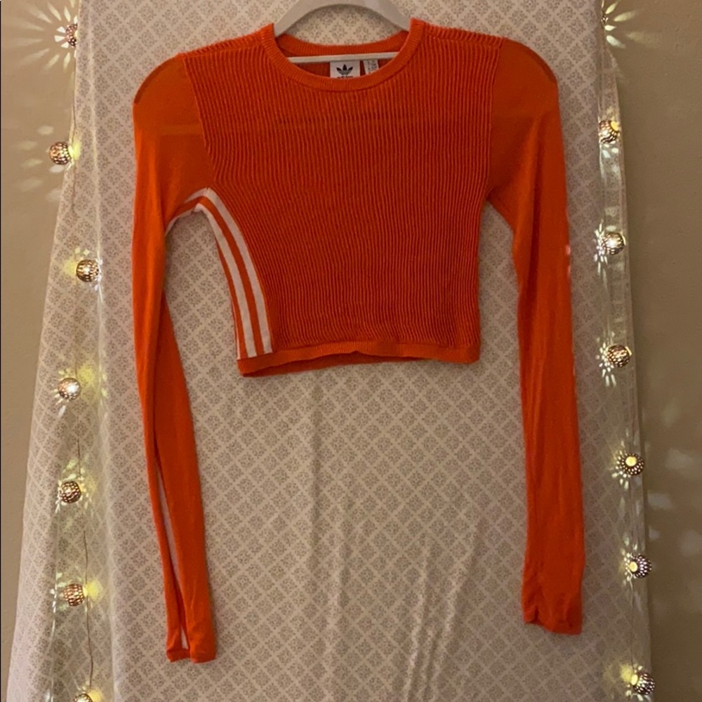 Cropped Adidas Long Sleeve Mesh Shirt
